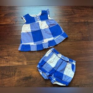 Carter’s Baby Girl Plaid Gingham Matching Set 12M